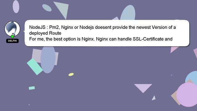 NodeJS : Pm2, Nginx or Nodejs doesent provide the newest Version of a deployed Route смотреть онлайн
