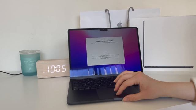 ASMR MacBook Air M2 (Midnight) + Setup,  Aesthetic Customisation ☁️