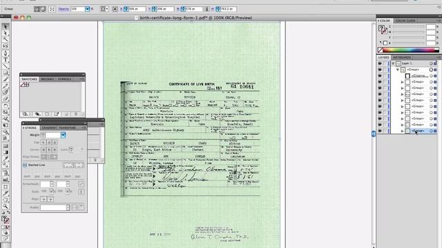 Obama Birth Certificate Faked In Adobe Illustrator - Official Proof 1 ( Layers ) смотреть онлайн