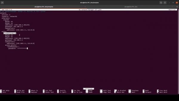 Ubuntu 20.04 Configure Netplan for Wifi and Ethernet
