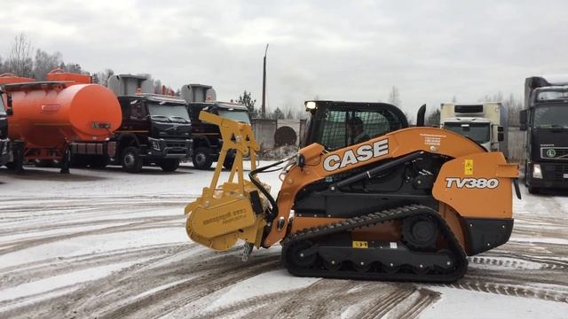 CASE TV 380 с мульчером. Мини-танк. смотреть онлайн