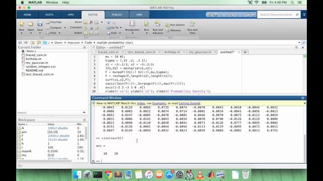 Learn MATLAB Episode #31: Multivariate Gaussian смотреть онлайн