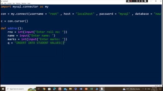Python MySQL connectivity Creating A Table смотреть онлайн