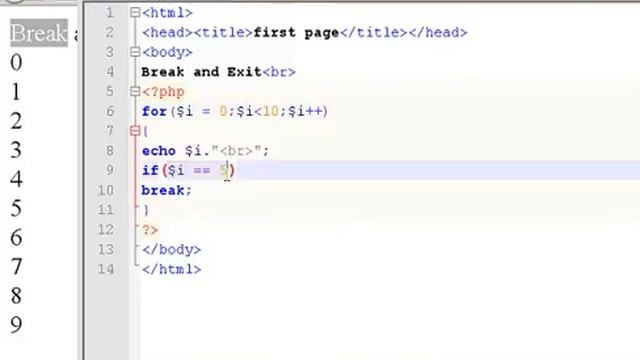 php tutorial in Tamil part - 14 Break and Exit смотреть онлайн