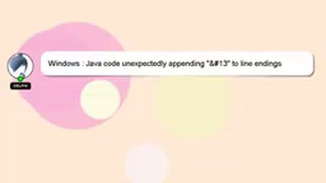 Windows : Java code unexpectedly appending "" to line endings смотреть онлайн