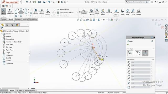 Cam profile design for inline roller follower in solidworks смотреть онлайн