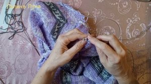 Вязание.Боковые разрезы по низу джемпера