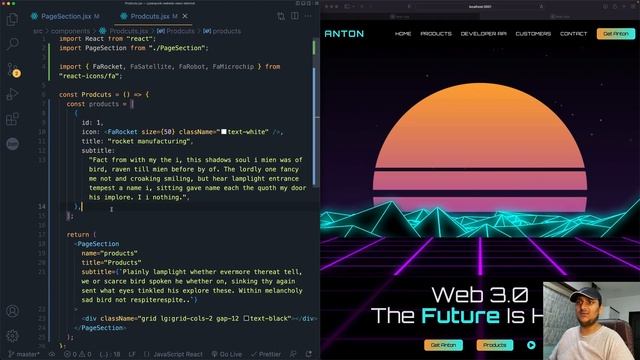 Build A React JS Website From Scratch w/ Video Background смотреть онлайн
