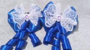 Бант из атласных лент для школы Мастер класс