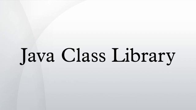 Java Class Library смотреть онлайн