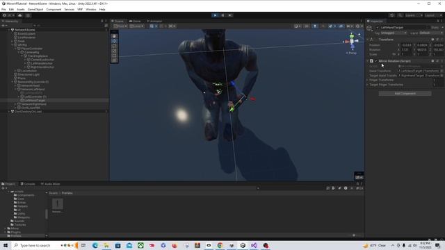 Unity Mirror Networking Multiplayer VR Interaction Framework Episode 2 Final IK Full Body смотреть онлайн