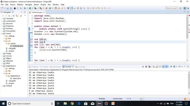 11 10 Array in Java And Using Random Number to Find even and odd and count смотреть онлайн