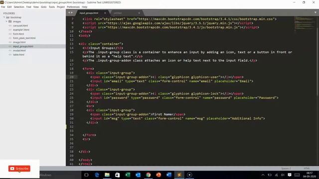Bootstrap Input Groups смотреть онлайн
