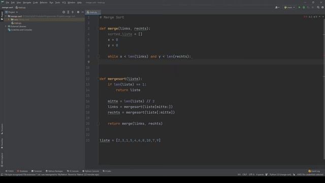 Merge Sort mit Python смотреть онлайн