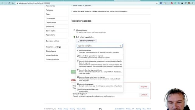 Add Cypress GitHub Integration To A Repo Step By Step смотреть онлайн