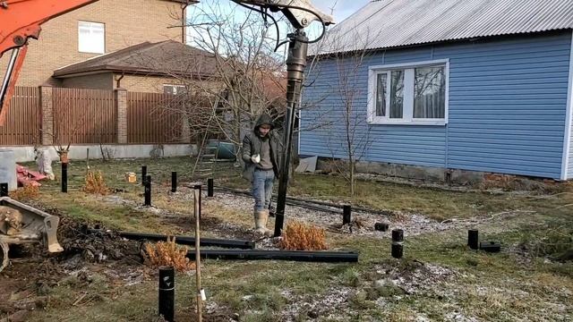 Каркасный дом. Свайный фундамент смотреть онлайн