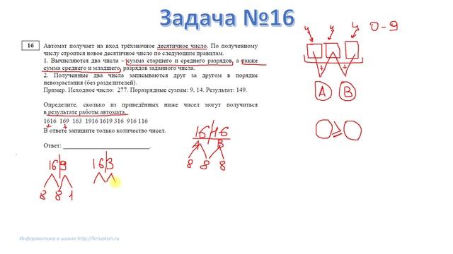 Разбор демо версии ОГЭ по информатике 9 класс. Задачи 15 - 18. ФИПИ 2017-2018 смотреть онлайн