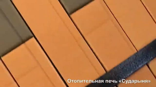 Отопительная печь «Сударыня» в облицовке из кирпича. смотреть онлайн