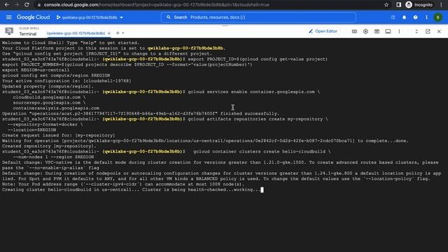 Google Kubernetes Engine Pipeline using Cloud Build || #qwiklabs || #GSP1077 || [With Explanation?] смотреть онлайн