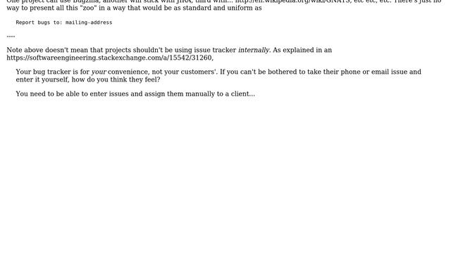 Why do some big projects, like Git and Debian, only use a mailing list and not an issue tracker? смотреть онлайн
