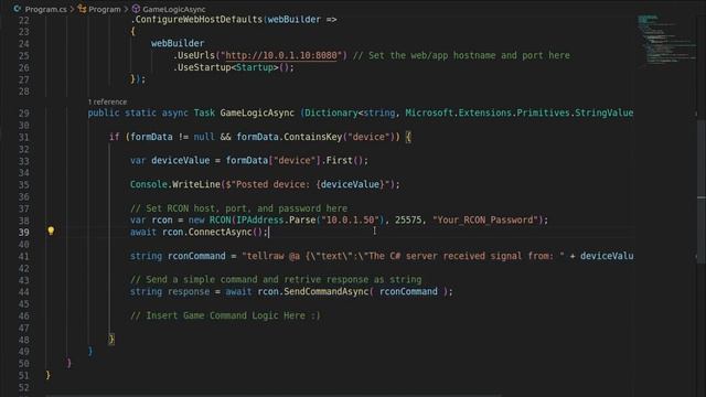 URLium 1.2.0 C# .Net 6 (Core) ASP RCON Server Example смотреть онлайн