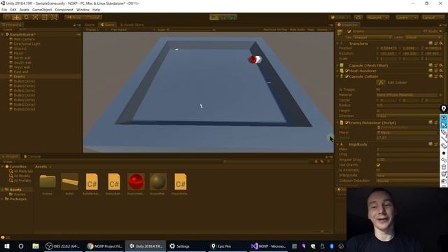 Make A Game In Unity With No Experience #4: Enemies смотреть онлайн