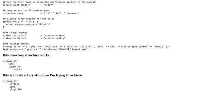 Lighttpd and PHP generates error "No input file specified" after server.document-root is moved смотреть онлайн