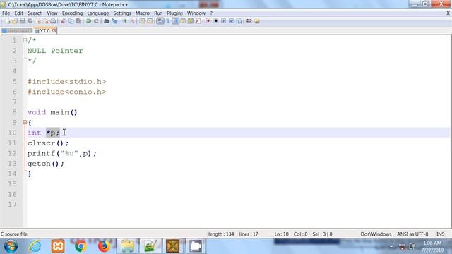 NULL Pointer in C Language | Hindi | By Pankaj Panjwani смотреть онлайн