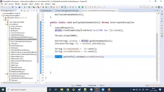 Session 18 Selenium MultipleWindowAndFrameHandling смотреть онлайн
