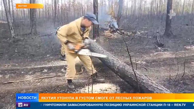 Рен ТВ # Новости_Якутия сейчас задыхается в густом смоге от природных пожаров смотреть онлайн