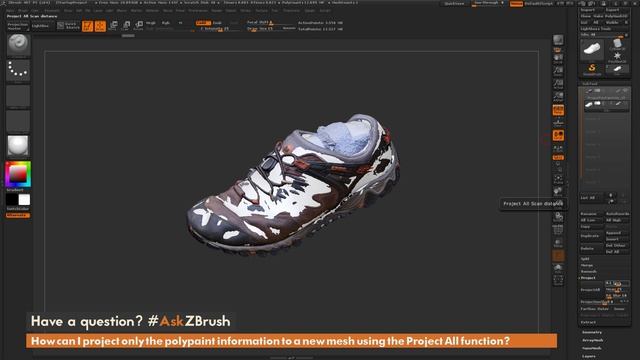 #AskZBrush: “How can I project only the polypaint to a new mesh using the Project All function?” смотреть онлайн