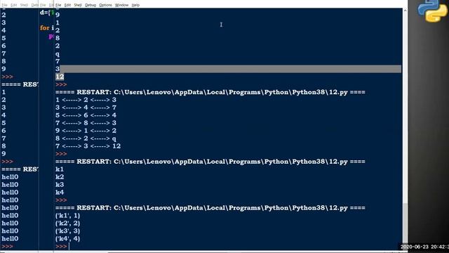 Class 11 ( 8 pm Batch ) for , while loops and break, continue, pass смотреть онлайн