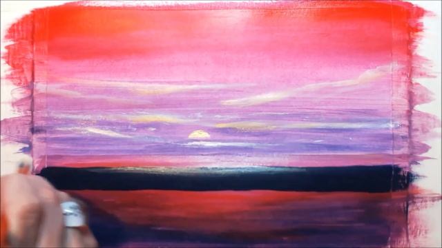 РИСУЕМ тропический рай АКРИЛОМ смотреть онлайн