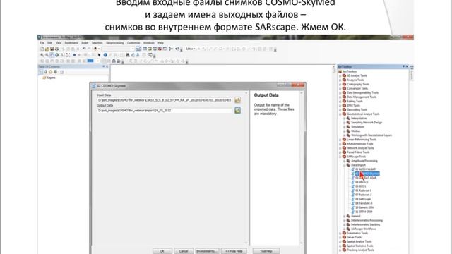 SARscape Tools for ArcGIS - набор инструментов для работы смотреть онлайн