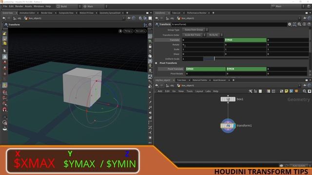 FAQ Быстрые советы Transform NODE в HOUDINI 18.5 | Hscript за 60 секунд | RU смотреть онлайн