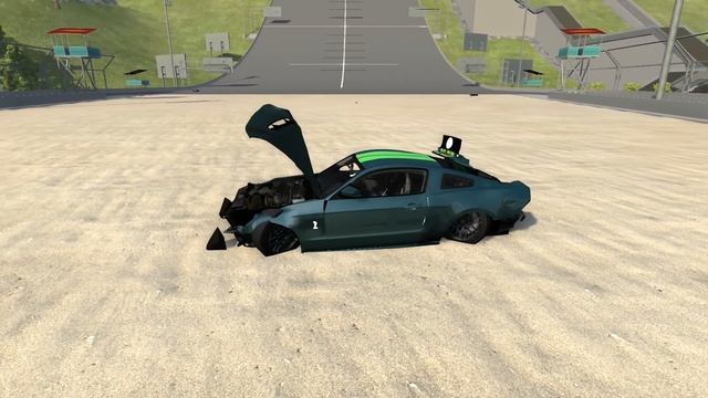 Ford Mustang GT500 Crashes - BeamNG drive смотреть онлайн