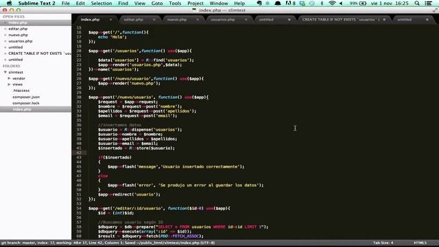 06 Slim micro framework - Agregar,editar,borrar con RedBean смотреть онлайн