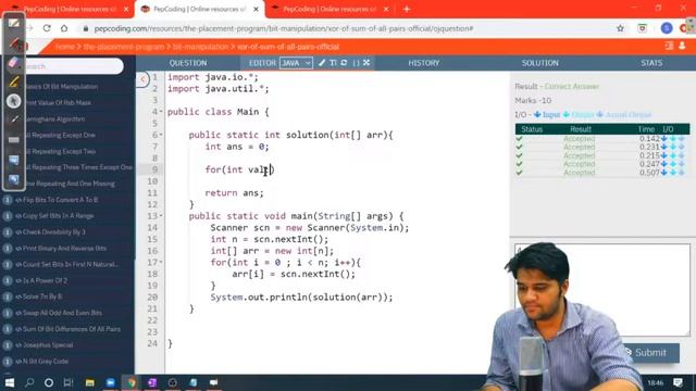 XOR of Sum of All Pairs in an Array | Bit Manipulation Interview Questions | Code and Implementatio смотреть онлайн