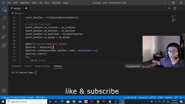 Using Watchdog to monitor a folder смотреть онлайн