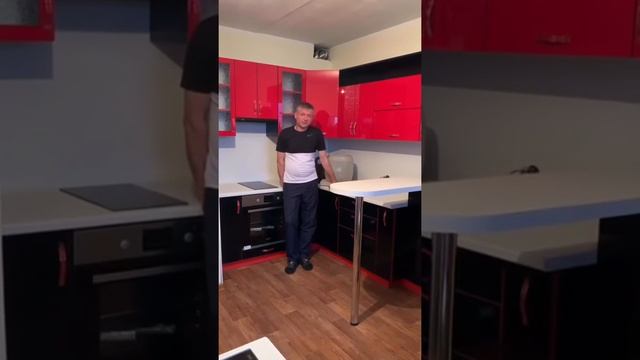 Отзыв от клиента - угловая кухня с барной стойкой смотреть онлайн
