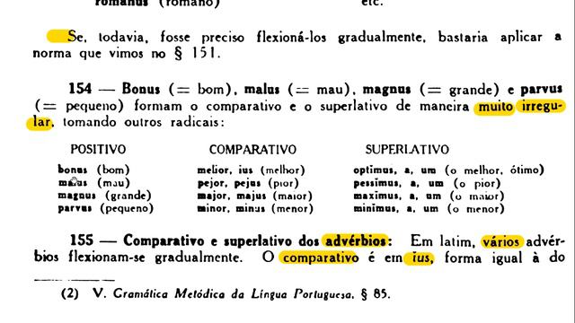 Lição 28 Gramática Latina - Comparativo E Superlativo