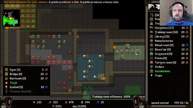 KeeperRL Keeper mode "Обустраиваемся" с Сибирским Леммингом смотреть онлайн