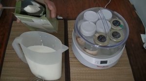 Рецепт. Йогурт домашний натуральный в йогуртнице Moulinex.