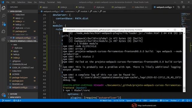 Cap 13 | #17 Curso Webpack: babel-loader смотреть онлайн