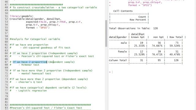 Pearson's Chi Square Test using RStudio смотреть онлайн