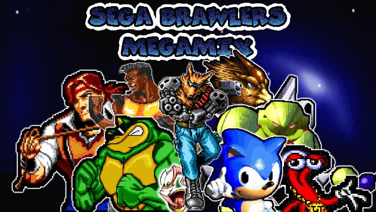 SEGA BRAWLERS MEGAMIX (PC,FANGAME) GAMEPLAY [BRAD FANG]