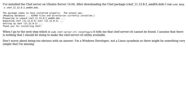 DevOps & SysAdmins: chef-server-ctl command not found смотреть онлайн