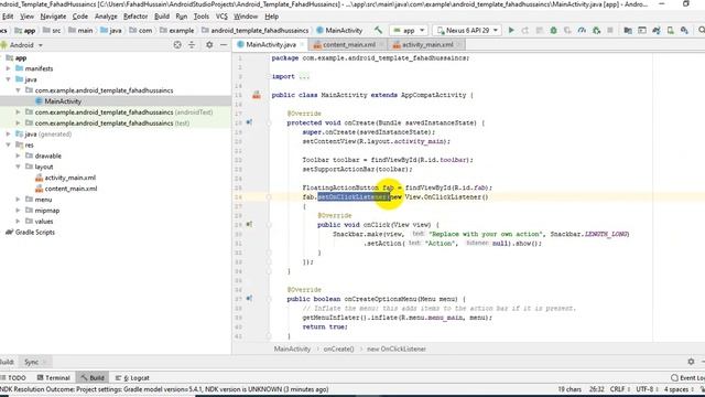 Tutorial 51: [Android Built in Layout] - Basic Activity in Android Studio using Snackbar example смотреть онлайн
