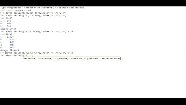 Python Data Analysis with Pandas: 5 Arithmetic Operation On Series Object смотреть онлайн