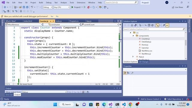 Intro to React JS in Visual Studio 2022 смотреть онлайн